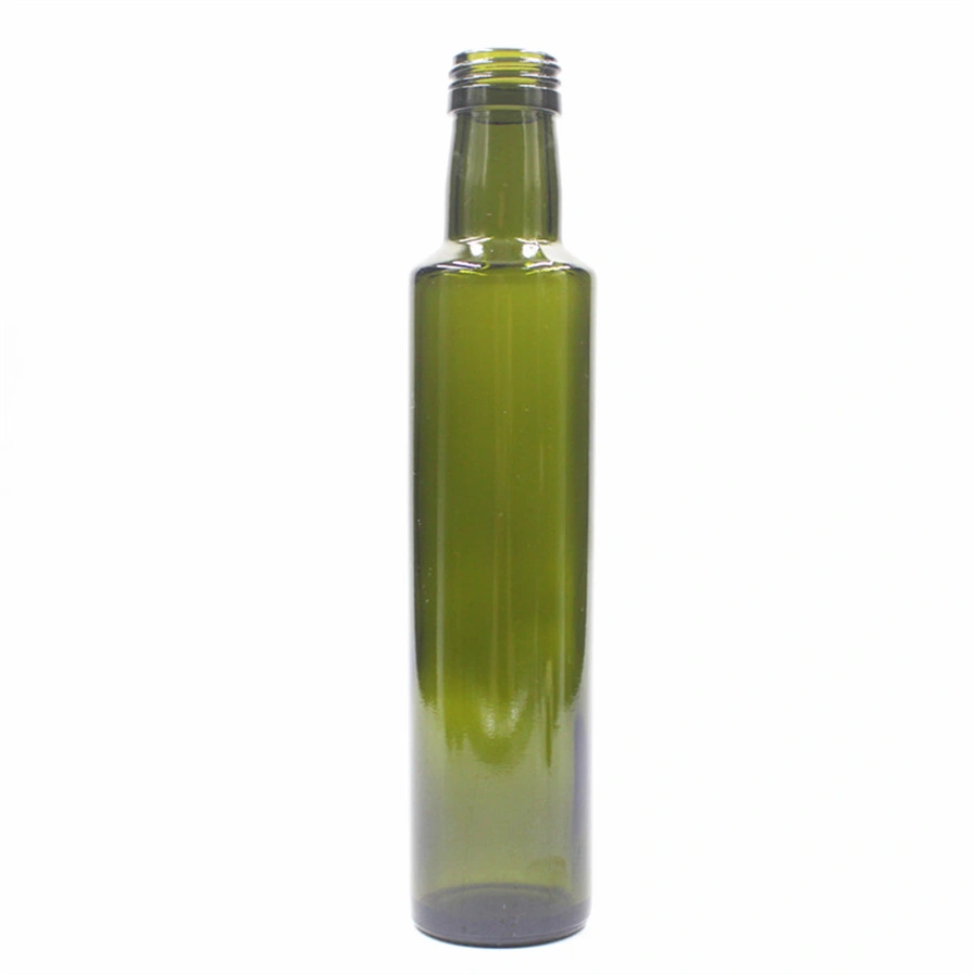 Wholesale Sauce Bottle Olive Oil Bottle Empty 250ml 500ml 750ml 1000ml Dark Green Square Vinegar Olive Oil Glass Bottle Glassware